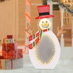 Dcoration de nol extrieur intrieur, bonhomme de neige lumineux 2d, 75 lumires led, 2 lumires miroir, ...