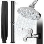 Costway - douche solaire d'ext�rieur 60 l, douche d'ext�rieur � chauffage 227 cm avec pommeau de douche ...