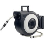 Costway enrouleur automatique pivotant � 180�, enrouleur de tuyau d'eau fixation murale avec tuyau d'arrosage ...