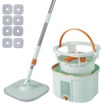 Costway ensemble balai serpilli�re seau essoreur pro, t�te plate rotatif 360�, panier essoreur avec poign�e, ...