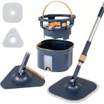 Costway ensemble balai serpilli�re seau essoreur, t�tes plates carr�e triangulaire auto - essorantes, ...