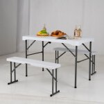 Costway - ensemble de table et banc d'extérieur, table de pique - nique pliante avec 2 bancs pour 4 personnes, ... Costway - ensemble de table et banc d'extérieur, table de pique - nique pliante avec 2 bancs pour 4 personnes, ...