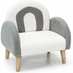 Costway - fauteuil enfant en peluche avec dossier & accoudoir confortable, canap chaise enfant joli ...
