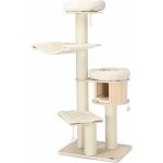 Costway - grand arbre  chat en bois massif, arbre  chat  plusieurs niveaux avec condo en bois et hamac, ...
