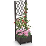 Costway - jardinière avec treillis sur pied, bac à fleur auto - arrosage en rotin pp avec trou de drainage, ... Costway - jardinière avec treillis sur pied, bac à fleur auto - arrosage en rotin pp avec trou de drainage, ...