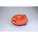 Costway luge bou�e gonflable de 107 cm, tra�neau � neige robuste avec sangle de remorquage amovible fond ...