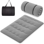 Matelas futon portable pliable, matelas futon japonais 140 x 200 cm, housse lavable, d'invit�s(gris)