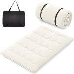 Costway - matelas futon portable pliable, matelas futon japonais 140 x 200 cm, housse lavable, matelas ... Costway - matelas futon portable pliable, matelas futon japonais 140 x 200 cm, housse lavable, matelas ...