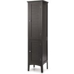 Costway meuble de rangement salle de bain, meuble colonne sur pied avec rangement � 5 niveaux, organisateur ...
