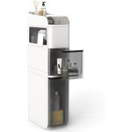 Costway meuble salle de bain �troit, armoire de rangement � roulettes, tiroirs transparents profonds, ...