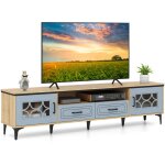 Costway - meuble tv pour téléviseurs jusqu'à 80', 180, 5 x 35 x 46 cm avec 2 tiroirs, 2 armoires & compartimen ... Costway - meuble tv pour téléviseurs jusqu'à 80', 180, 5 x 35 x 46 cm avec 2 tiroirs, 2 armoires & compartimen ...