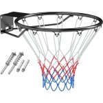 Costway panier de basket anneau suspendu avec filet toutes saisons, jante de basket - ball murale avec ...