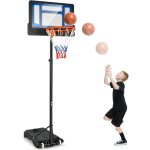Costway - panier de basketball sur pieds avec hauteur rglable 90 - 210 cm, support de basket  roulettes ...
