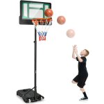 Costway - panier de basketball sur pieds avec hauteur rglable 90 - 210 cm, support de basket  roulettes ...