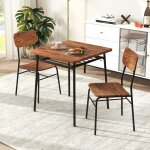 Petite table de cuisine 2 personnes, table cuisine avec chaise, chaises encastrables, table carre pour ...