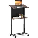 Costway - podium debout mobile, pupitre 103 - 125 cm, petit bureau debout roulant, plateau incliné avec ... Costway - podium debout mobile, pupitre 103 - 125 cm, petit bureau debout roulant, plateau incliné avec ...