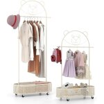 Costway - portant à vêtements enfant en forme d'ours avec 3 hauteurs réglables, garde - robe enfant en ... Costway - portant à vêtements enfant en forme d'ours avec 3 hauteurs réglables, garde - robe enfant en ...