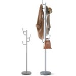 Costway porte manteau sur pied 175 cm, porte manteau perroquet en m�tal, 8 crochets, base lest�e, 2 hauteurs, ...