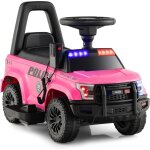 Costway - porteur enfants avec mgaphone & autocollant de police, voiture  pousser avec lumires et ...
