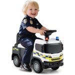 Costway porteur enfant sur th�me police avec volant & klaxon & sir�nes, voiture � pousser enfant avec ...