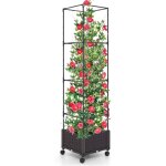 Costway - potager surlev vertical de 170cm avec bac et treillis, jardinire avec systme d'auto - irrigation ...