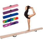 Costway poutre de gymnastique pliable, barre de gymnastique au sol portable en mousse avec housse en ...