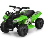 Costway quad lectrique enfants avec 4 roues antidrapantes, voiture lectrique enfants avec musique, ...