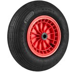 Costway roue de brouette 4, 80 / 4, 00 - 8, pneu en caoutchouc de 40 cm avec roulement de 2 cm et moyeu ...