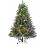 Sapin de nol artificiel pr - clair 150 / 180 cm, arbre de nol avec lumires led multicolores et ...