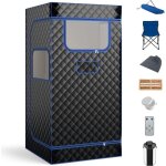 Sauna à vapeur portable 3l avec chaise pliable pour tout le corps, pour 1 personne avec 9 niveaux température ... Sauna à vapeur portable 3l avec chaise pliable pour tout le corps, pour 1 personne avec 9 niveaux température ...