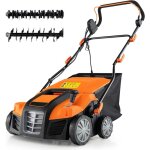 Costway - scarificateur de pelouse Électrique 2 en 1 de 15a, avec double interrupteur de sécurité réglable ... Costway - scarificateur de pelouse Électrique 2 en 1 de 15a, avec double interrupteur de sécurité réglable ...