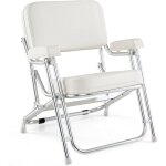 Costway siège de bateau portable en aluminium avec siège rembourré, chaise de plage avec accoudoirs patins ... Costway siège de bateau portable en aluminium avec siège rembourré, chaise de plage avec accoudoirs patins ...