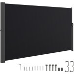 Costway - store auvent manivelle hauteur r�glable 3 x 1, 6 m, store lat�ral ext�rieur r�tractable avec ...