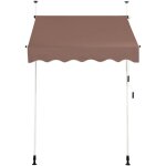 Costway - store banne manuel hauteur r�glable 200 - 300cm, auvent r�tractable150x125cm sans per�age en ...