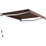 Costway - store banne manuel rétractable de 295 x 250cm angle ajustable 40° - 100°, auvent de terrasse ... Costway - store banne manuel rétractable de 295 x 250cm angle ajustable 40° - 100°, auvent de terrasse ...