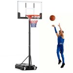 Costway - systme de panier de basketball rglable (100 - 212 cm) pour enfants mobile, avec panneau arrire ...
