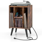 Costway - table d'appoint avec station de charge, 2 prises, 1 usb charge rapide, 1 type - c, pieds en ... Costway - table d'appoint avec station de charge, 2 prises, 1 usb charge rapide, 1 type - c, pieds en ...