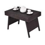 Costway - table basse pliable de jardin en rsine table basse trsse pour salon jardin balcon terrasse ...