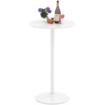 Costway table bistrot ronde, table de bar 101, 5 cm, hauteur transformable en table basse 56 cm, plateau ...