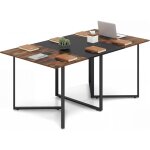 Costway table de conf�rence, grande table de r�union rectangulaire pour 8 personnes, 2 passe - c�bles, ...