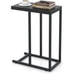 Costway - table dappoint, bout de canape en forme c, gueridon pour canap�, cadre en m�tal, petite table ...