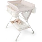 Costway - table à langer mobile pour bébé, table à langer pliable avec hauteur réglable sur 3 niveaux ... Costway - table à langer mobile pour bébé, table à langer pliable avec hauteur réglable sur 3 niveaux ...