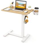 Costway - table de lit pour ordinateur portable, table roulante pour lit, bureau pneumatique réglable ... Costway - table de lit pour ordinateur portable, table roulante pour lit, bureau pneumatique réglable ...