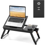 Costway - table de lit pliable 53 x 33 cm, plateau de lit en bambou avec pieds réglables et plateau inclinable ... Costway - table de lit pliable 53 x 33 cm, plateau de lit en bambou avec pieds réglables et plateau inclinable ...