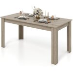 Costway - table salle à manger de 160 cm pour 6 - 8 personnes, table cuisine rectangulaire avec pieds ... Costway - table salle à manger de 160 cm pour 6 - 8 personnes, table cuisine rectangulaire avec pieds ...