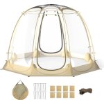 Costway tente � bulles pop - up pliante, tente transparente instantan�e portable en pvc pour 5 - 6 personnes, ...