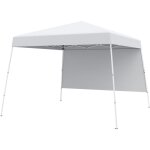 Costway - tonnelle de jardin 3 x 3 m avec panneau lat�ral, tente r�ception pliant avec sac � dos portable ...