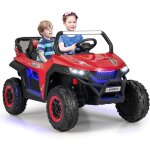Costway - voiture electrique enfant 12 v avec 2 places et tlcommande 2, 4g, quad lectrique avec dmarrage ...