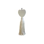 Cosy - embrasse rideau textile pompon coeur coloris - crème Cosy - embrasse rideau textile pompon coeur coloris - crème