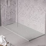 Cosyneo - receveur de douche en pierre naturelle extra plat � poser 80x110cm - gris marbre - origine